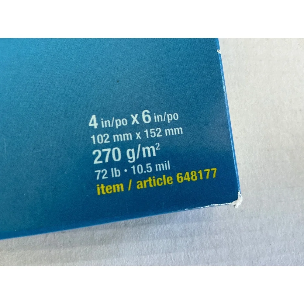 Staples Photo‎ Plus Gloss Paper 4x6 Inkjet 60 Sheets 270gsm 648177 Blue Box